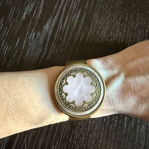 Anthropologie Gold and Pink Bracelet